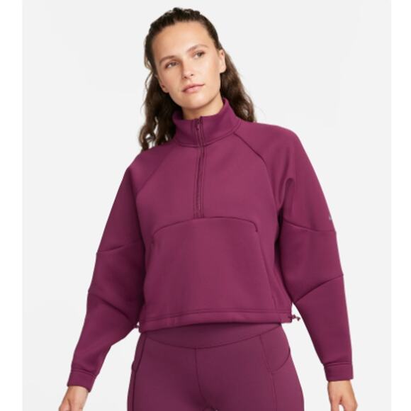 Nike Dri-Fit Prima 1/2 Zip Training Top Pullover Size S/4-6 FB5230-610 Bordeaux - Picture 6 of 6